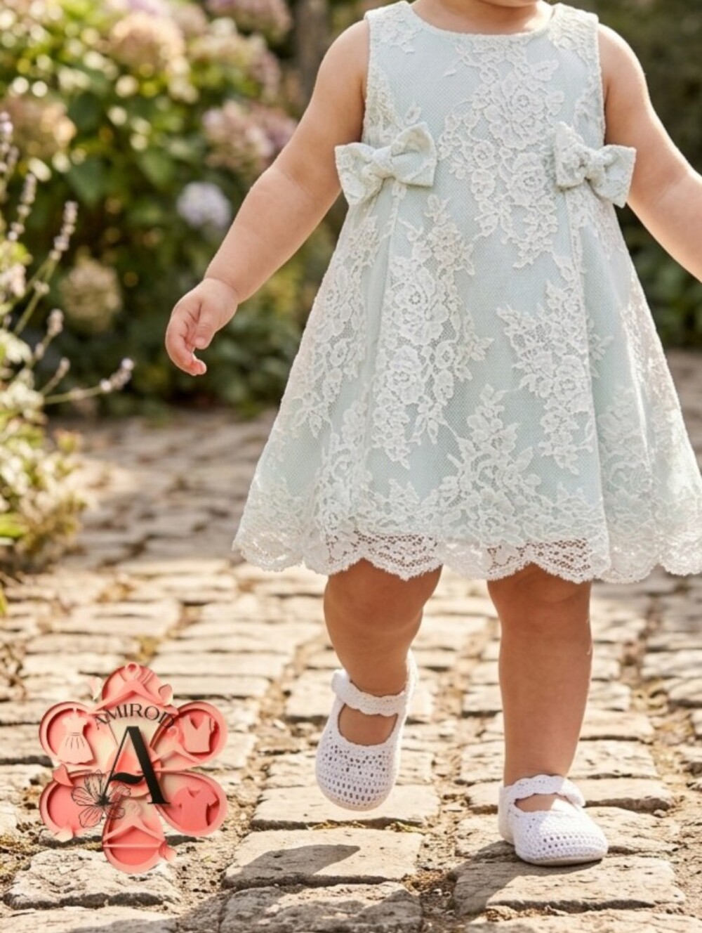 2x1 BOGO Gymboree Mint Lace Overlay Party Dress with Waist Bows
